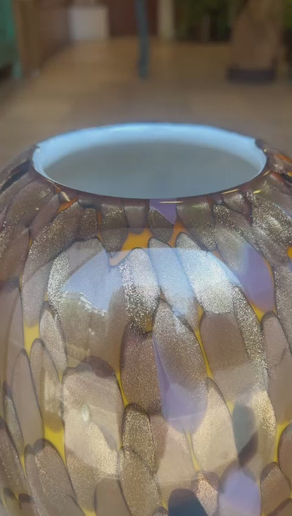 Amber Handblown Glass Vase