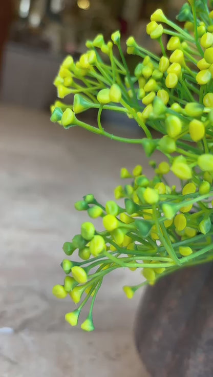 Artificial Berry Beads Bunch Yellow