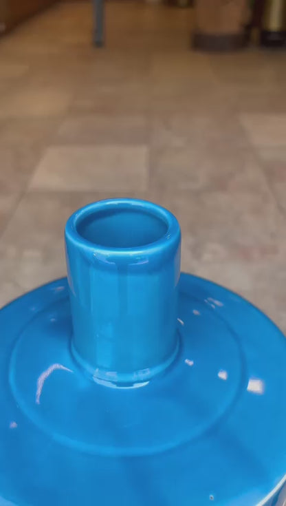 Azure Ikat Hand-Painted Ceramic Vase