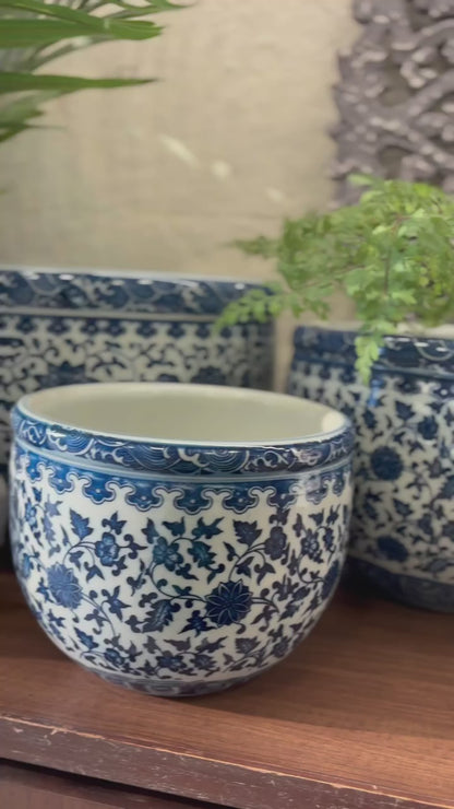 Blue And White Porcelain Planter