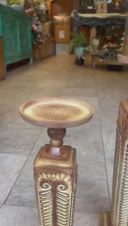 Vintage Pillar Metal Candlestand