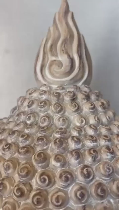 Serene Buddha Head Sculpture