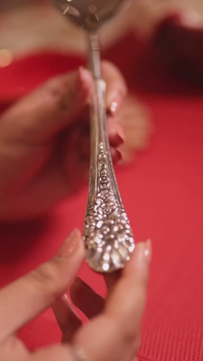 Antique Silver Cake Server & Knife Set