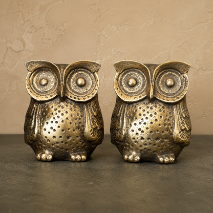 Rustic Metal Owl Bookend