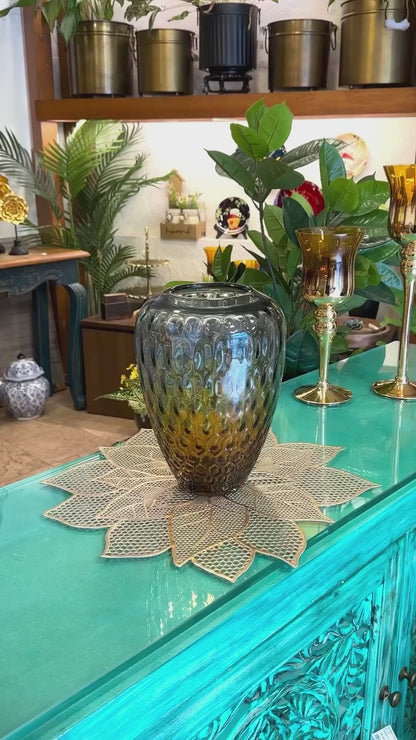 Amber Glass Vase