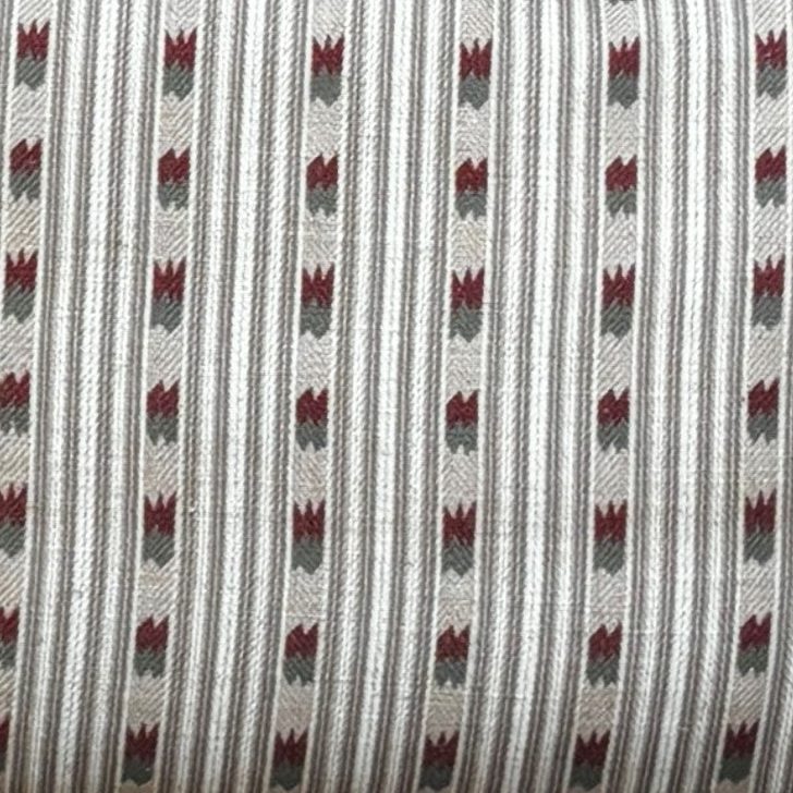 Beige Stripe  Linen Cushion Cover 12 x 18 – styled display view | INARA