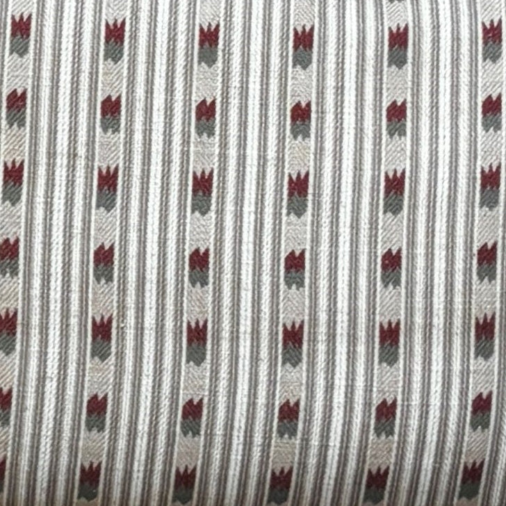 Beige Stripe  Linen Cushion Cover 12 x 18 – styled display view | INARA