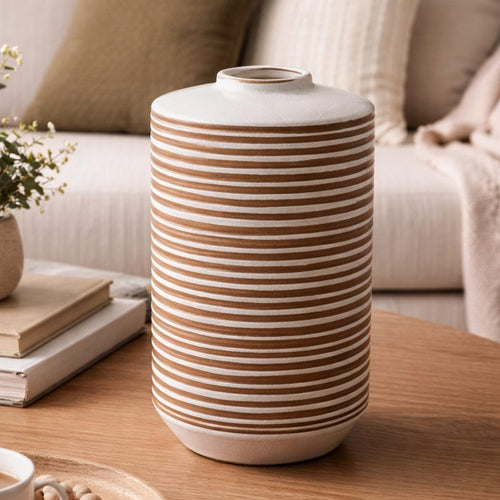 Ribbed Gold Vase