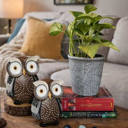 Rustic Grey Planter – alternate angle | INARA