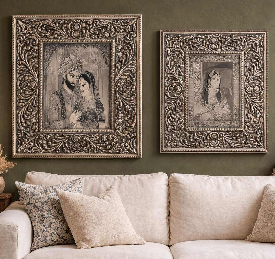 Silver Filigree Frame – alternate angle | INARA