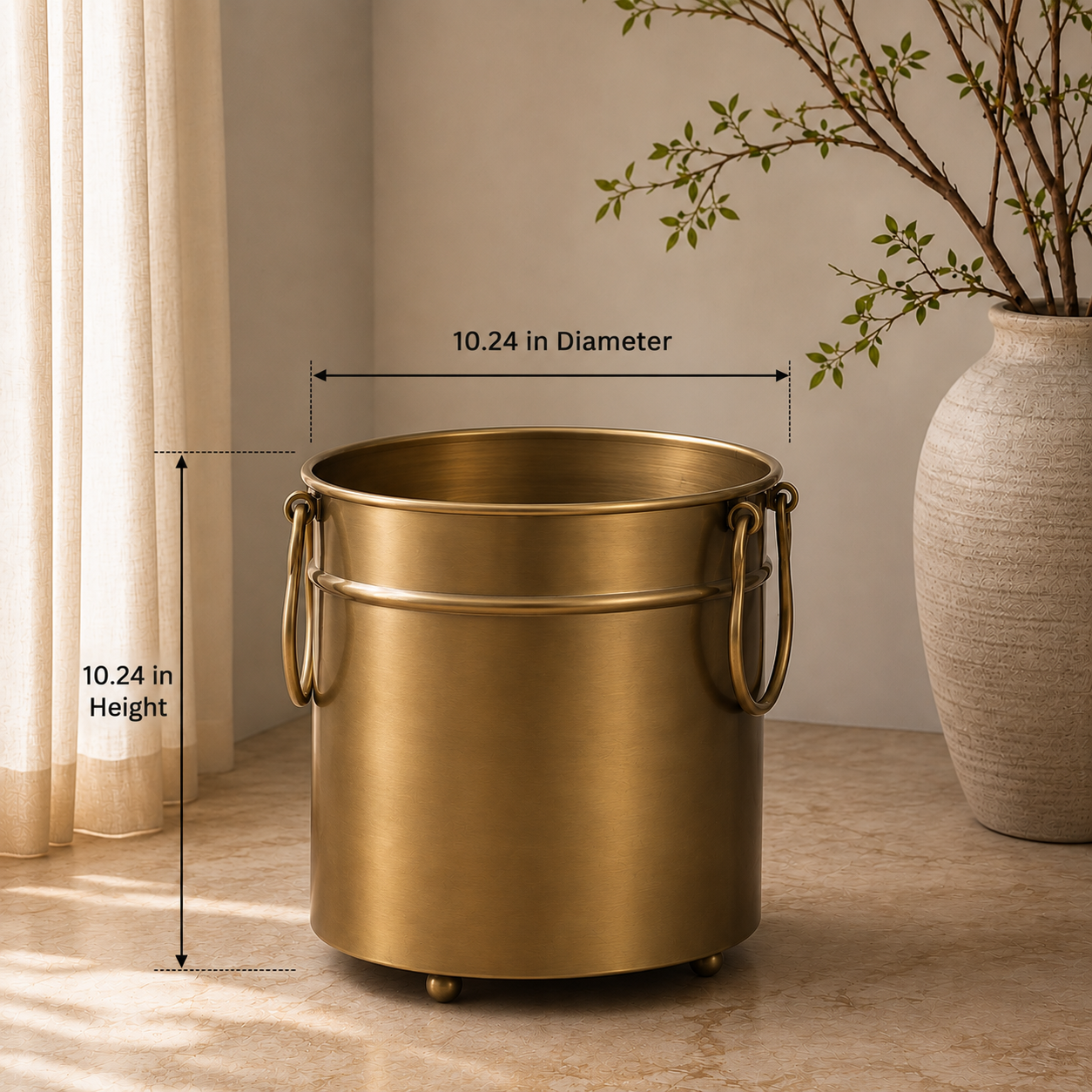 Vintage Brass Planter