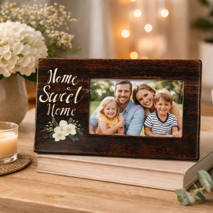 Sweet Home Wooden Photoframe – close-up detail view | INARA