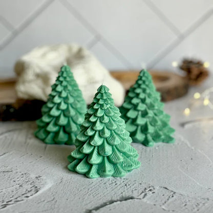 Tea Rose Christmas Tree Soy Candle - Green – size and scale reference | INARA