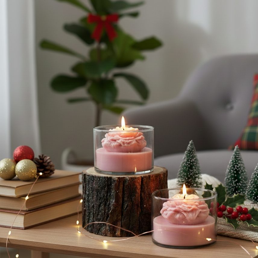 Tea Rose Soy Candle Jar – Enhance your home with the elegant scent of premium tea rose soy jar candles | INARA