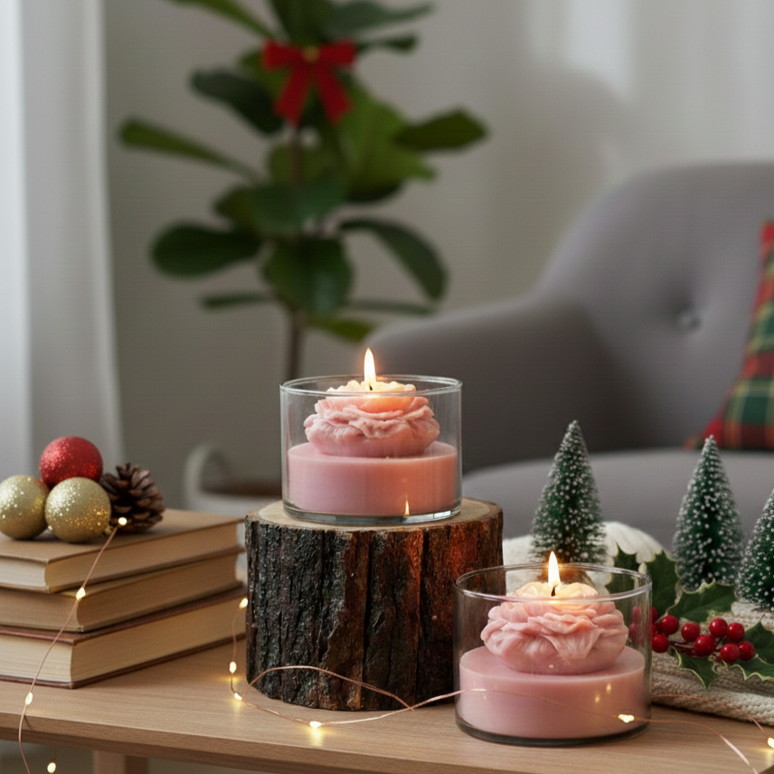 Tea Rose Soy Candle Jar – Enhance your home with the elegant scent of premium tea rose soy jar candles | INARA
