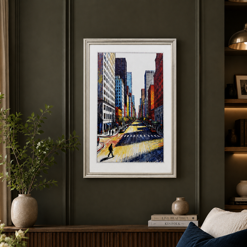 Cityscape Canvas Wall Art – The Colors of Concrete – Premium Framed Canvas Wall Art: Celebrate the vibrancy of urban life with The Colors | INARA