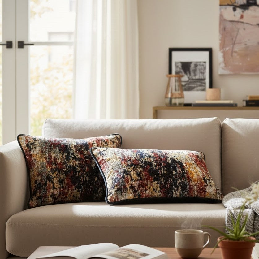 Modern Multicolor  Velvet Cushion Cover 12 x 18