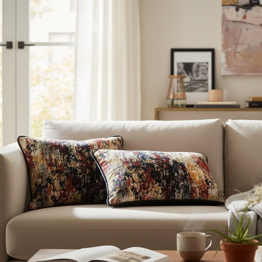 Modern Multicolor  Velvet Cushion Cover 12 x 18