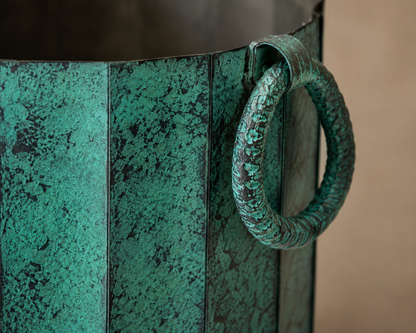Patina Ribbed Indoor Planter
