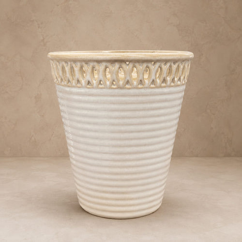 Verona Ivory Cutwork Planter