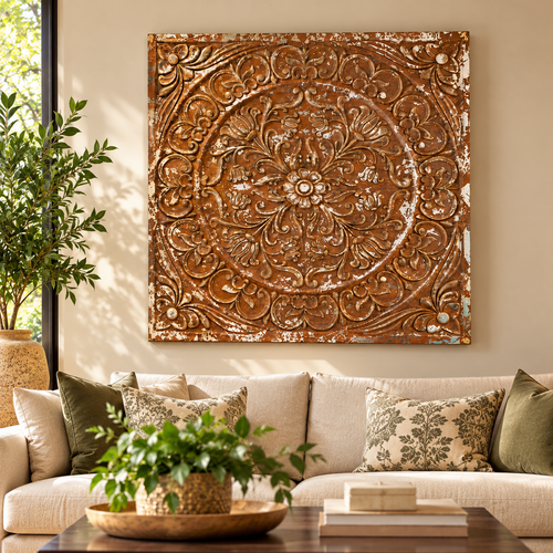 Carved Wooden Wall Panel