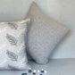 Grey & White Leaf Cushion Cover 18 x 18