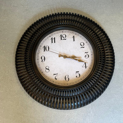 Sunburst Clock Black