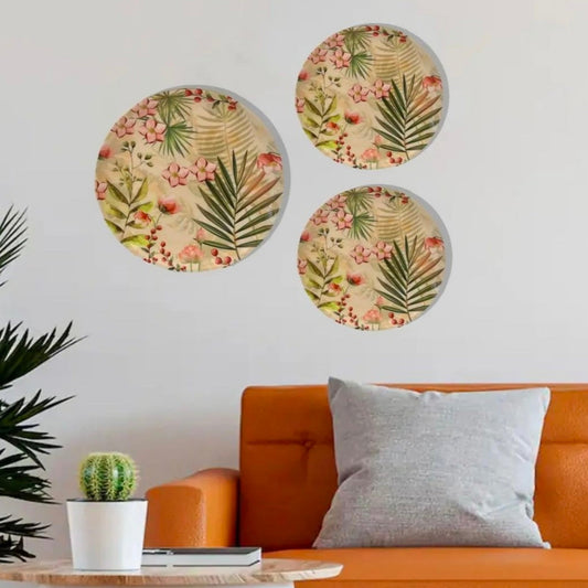 Palm Leaf Ceramic Wall Plate
