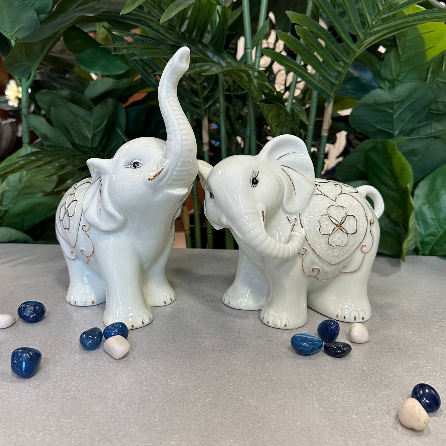 Porcelain Elephant pair
