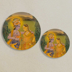 Radha Krishna Ceramic Wall Plate