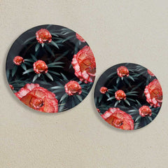 Pink Carnation Ceramic Wall Plate