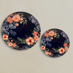 Blue Floral Ceramic Wall Plate