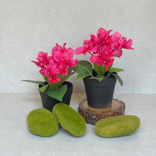 Artificial Bougainvillea Pot – Real-looking : This artificial bougainvillea plant is remarkably natural looking | INARA