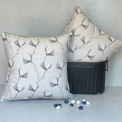 Crossweave Grey & White Cushion Cover 16 x 16 – alternate angle | INARA