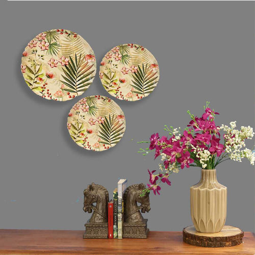 Palm Leaf Ceramic Wall Plate