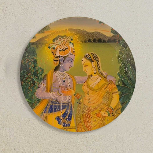 Radha Krishna Ceramic Wall Plate
