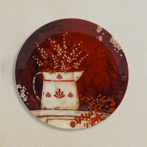 Red Pitcher Ceramic Wall Plate