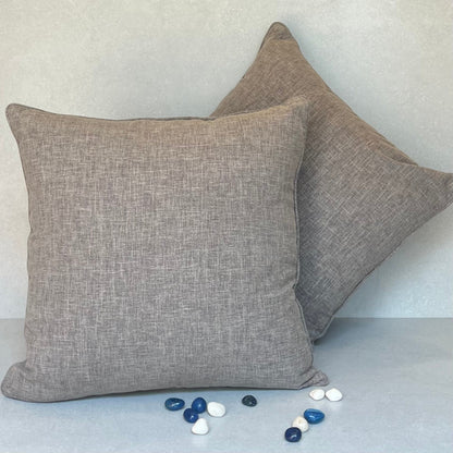 Solid Grey Cushion Cover 18 x 18 – texture and finish detail | INARA