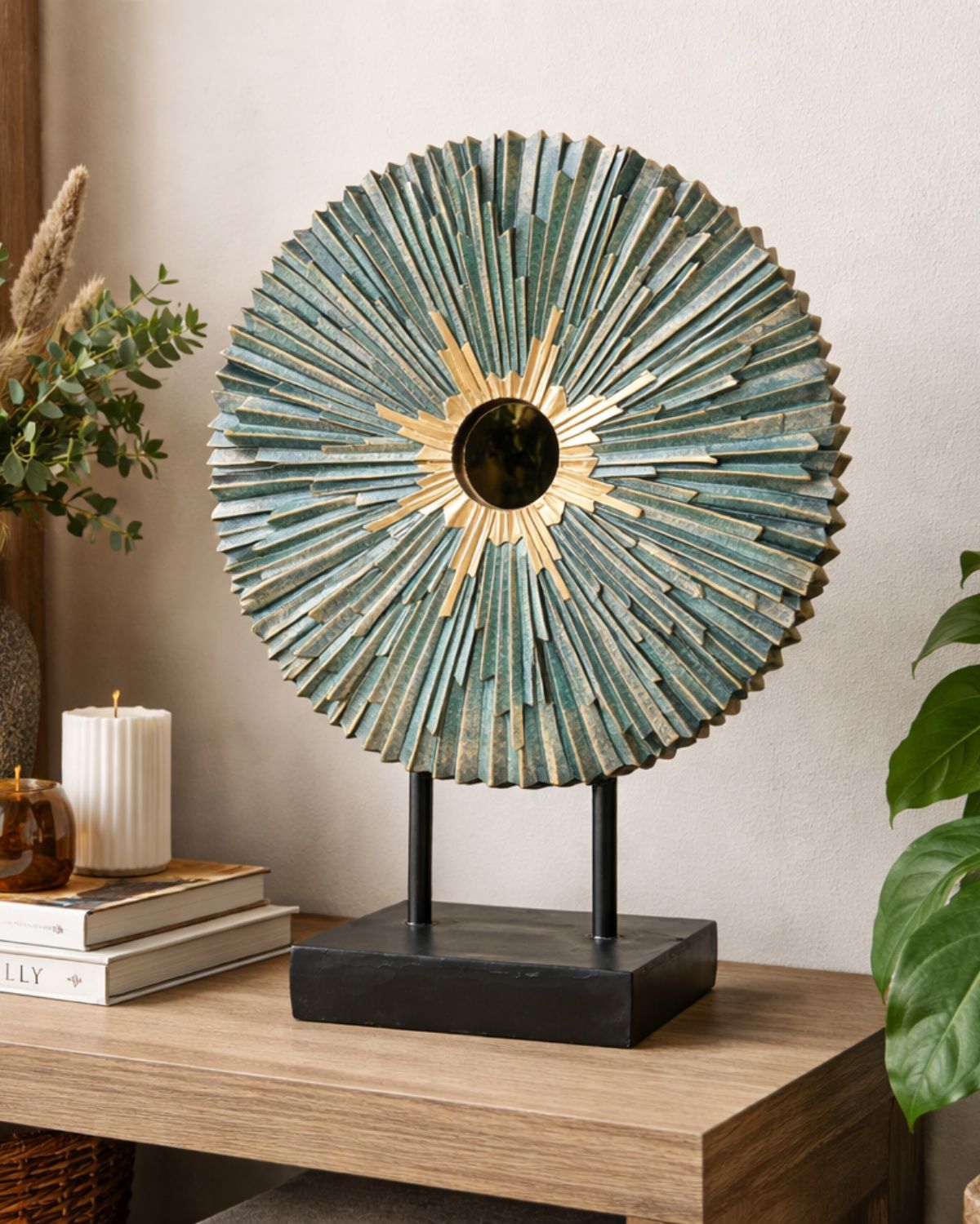 Radiant Decorative Sculpture On Stand