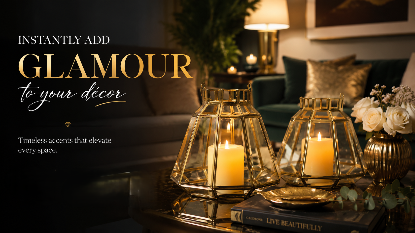 Brass Glass Lantern